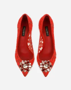 Pump in Taormina lace with crystals
