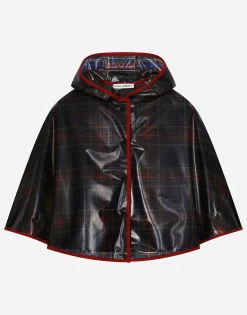 PVC cape with tartan print