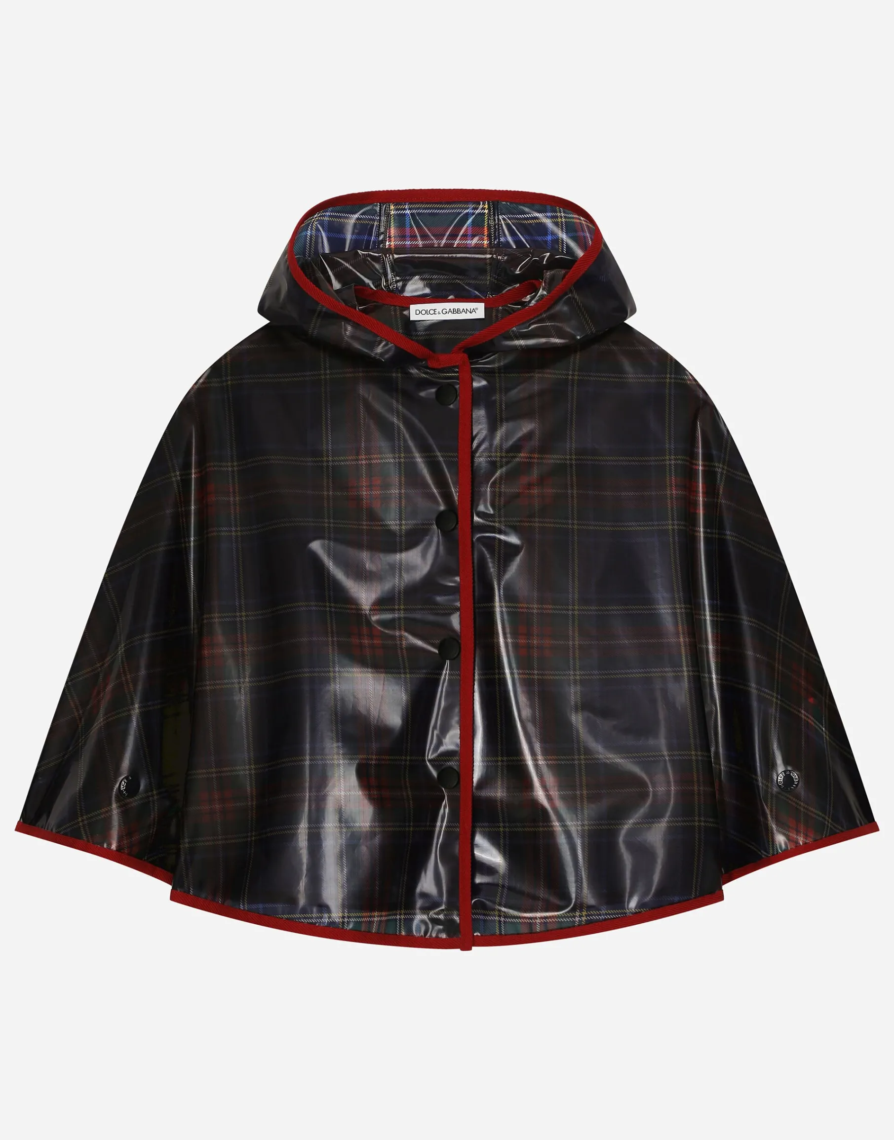 PVC cape with tartan print