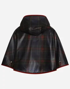 PVC cape with tartan print
