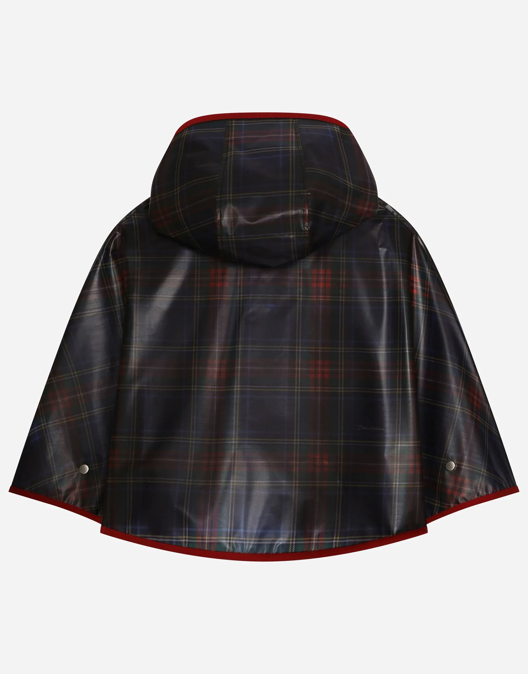 PVC cape with tartan print