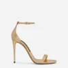 Python skin sandals