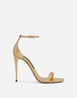 Python skin sandals