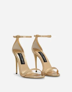 Python skin sandals