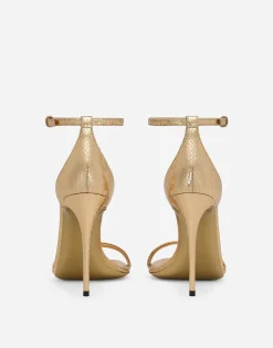 Python skin sandals