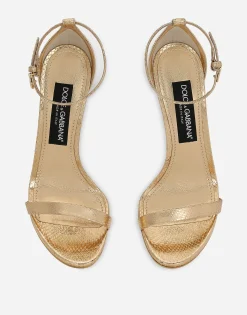 Python skin sandals