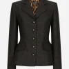 Quilted jacquard Dolce jacket with DG logo