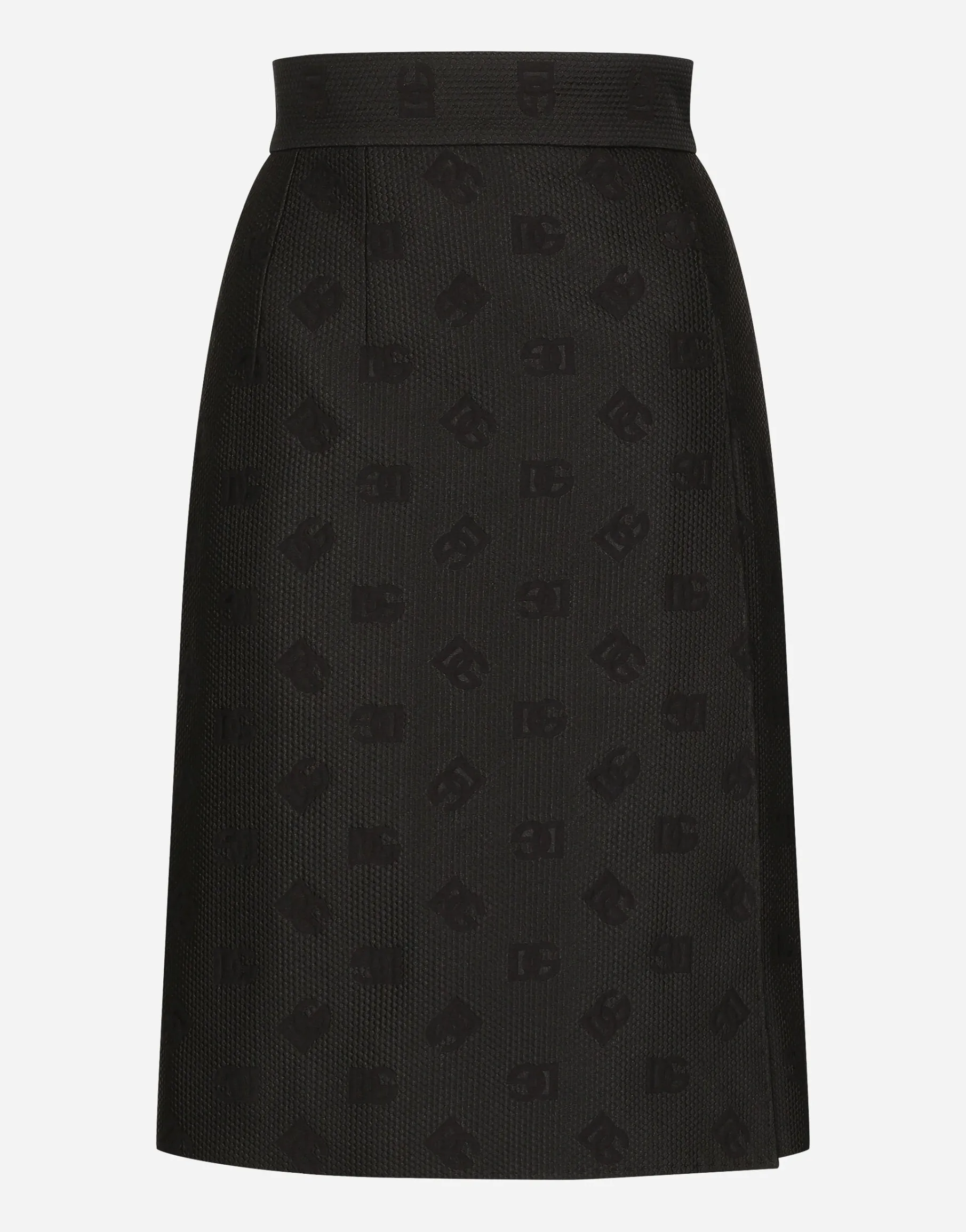 Quilted jacquard midi skirt with DG logo
