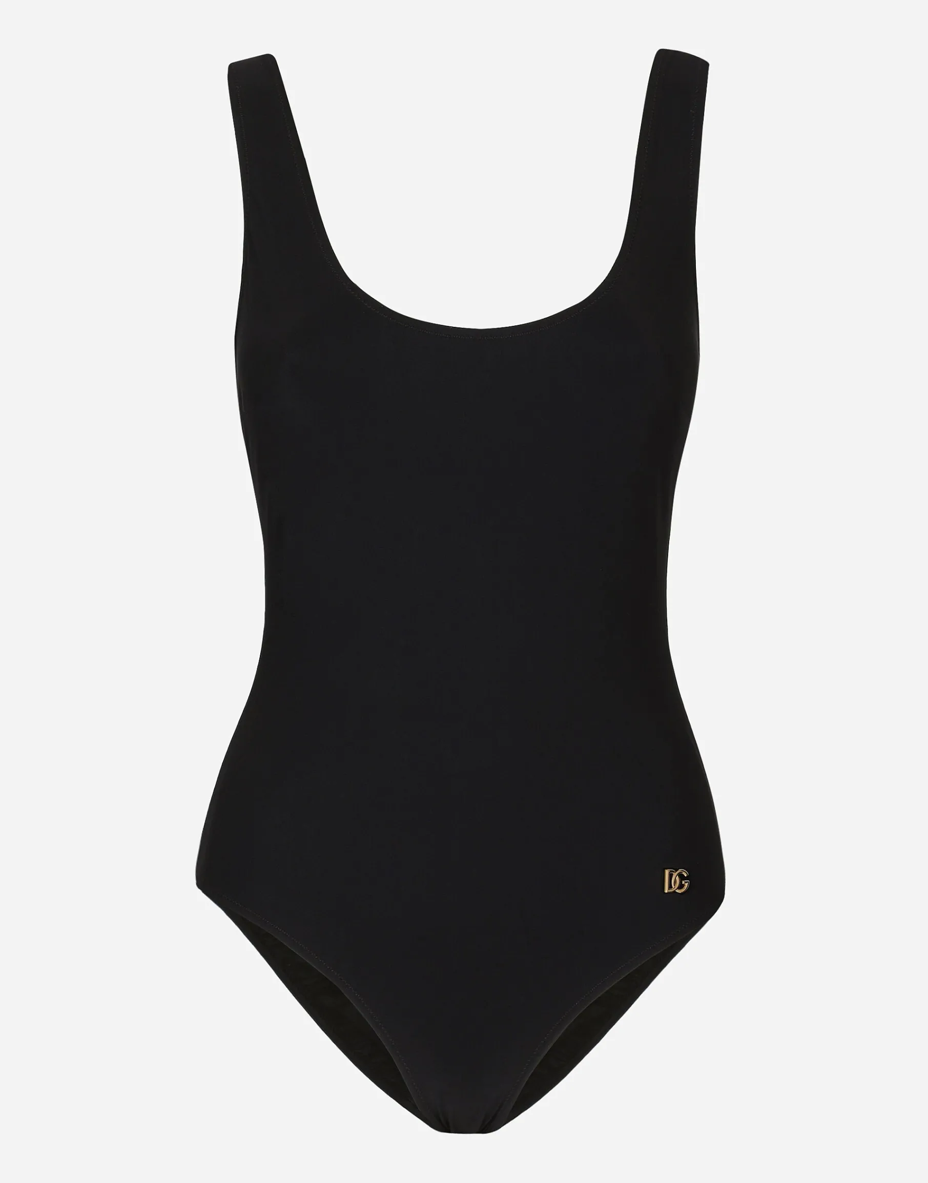 Racer-style one-piece swimsuit
