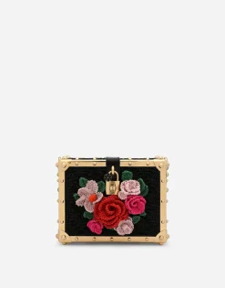 Raffia crochet Dolce Box bag