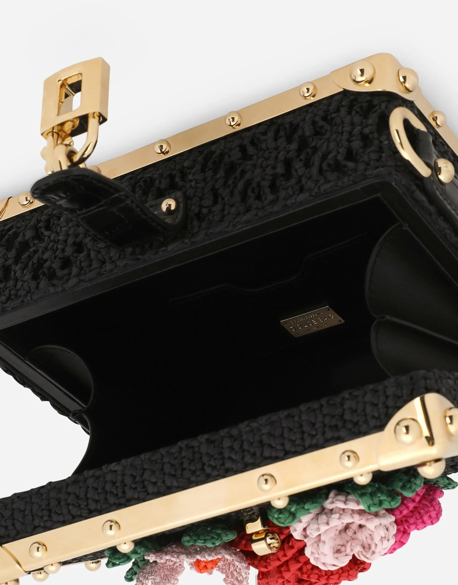 Raffia crochet Dolce Box bag