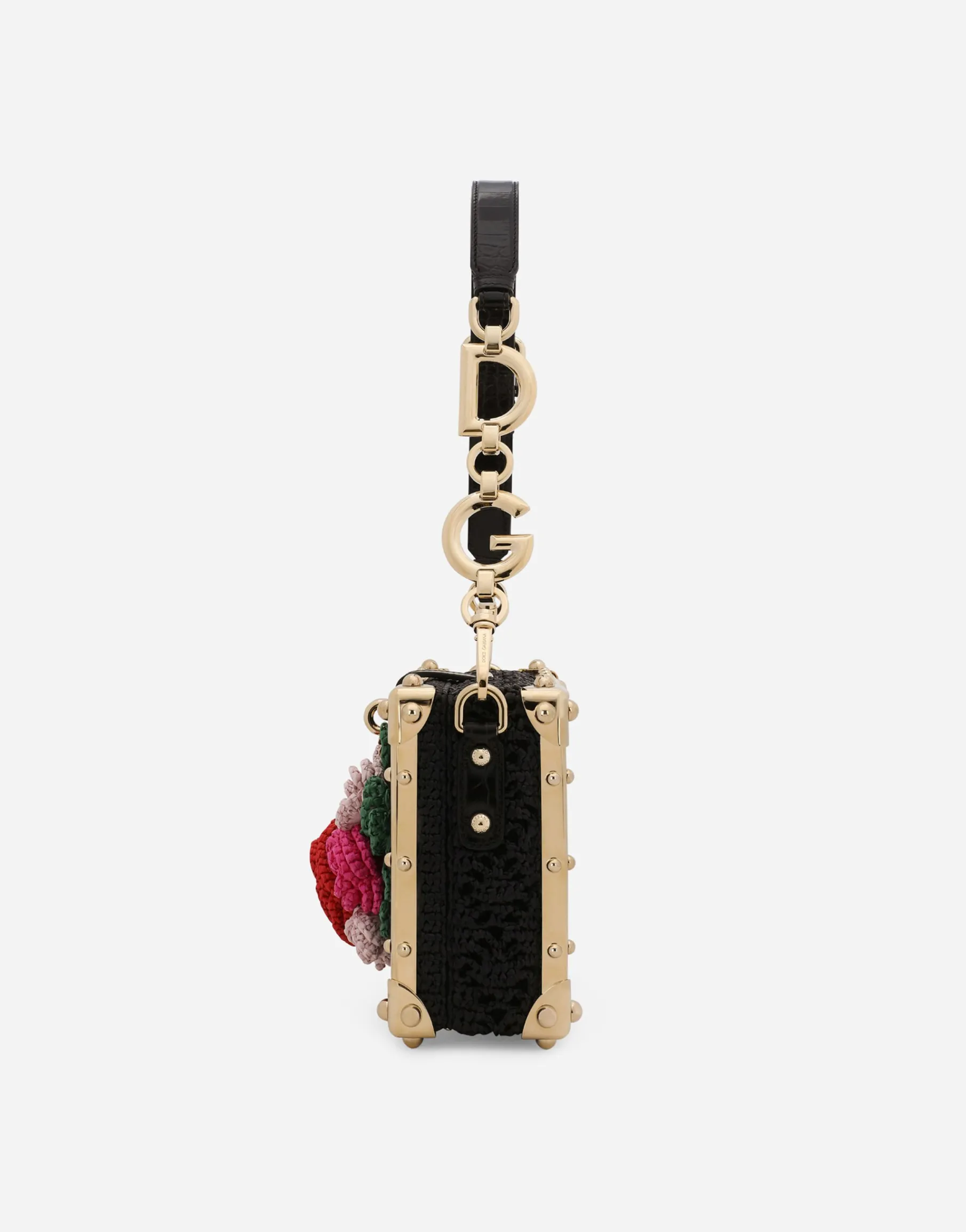 Raffia crochet Dolce Box bag