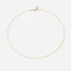Rainbow alphabet 18 kt yellow gold twisted wire chain necklace