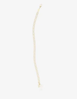 Rainbow alphabet 18 kt yellow gold twisted wire chain bracelet