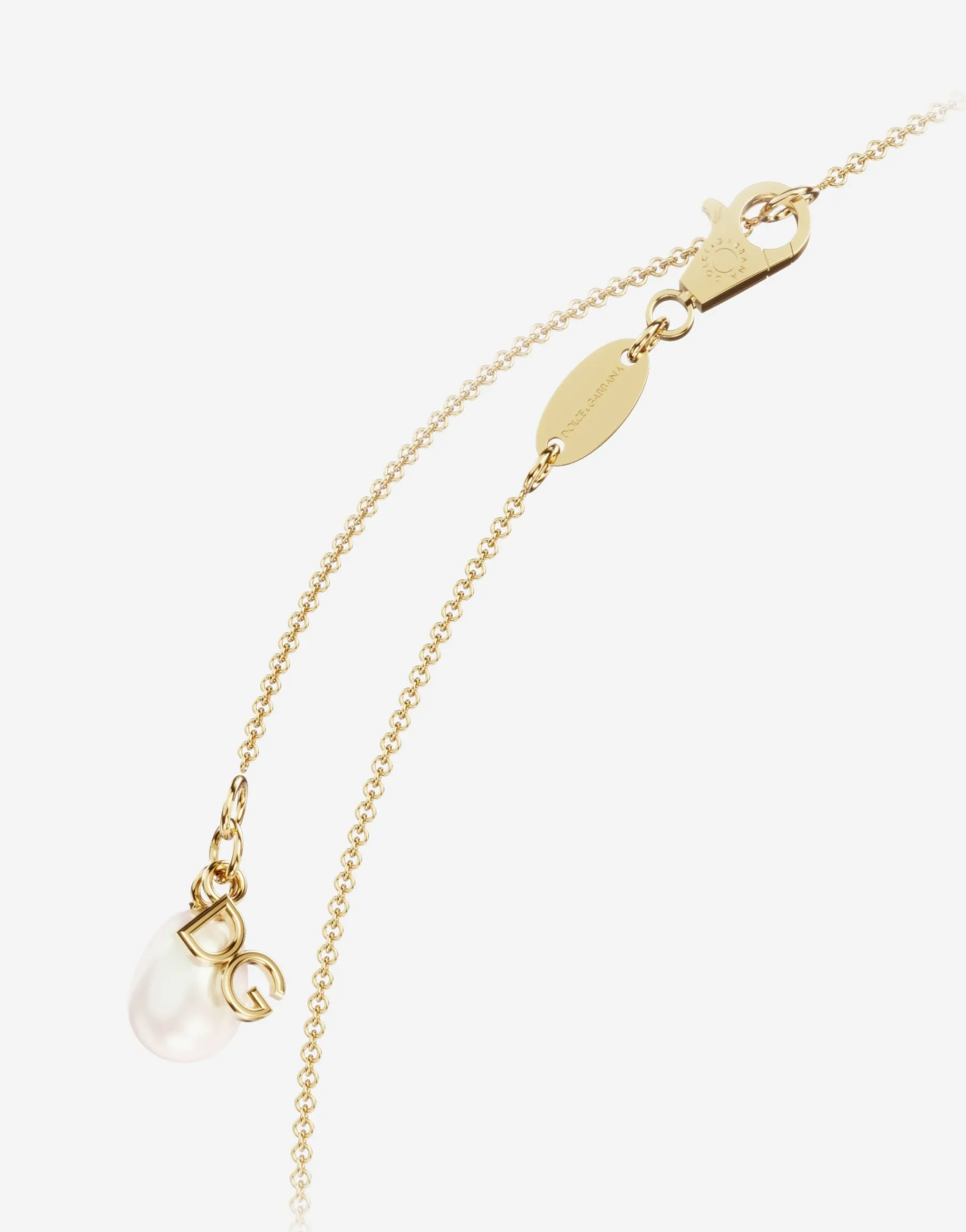 Rainbow alphabet 18 kt yellow gold belcher chain