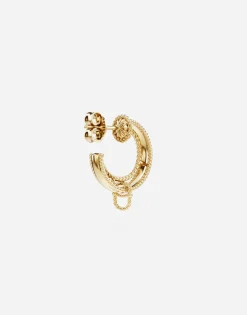 Rainbow Alphabet earring in yellow 18kt gold