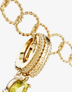 Rainbow alphabet K 18 kt yellow gold charm with multicolor fine gems
