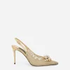 Rainbow lace slingbacks in lurex lace