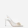 Rainbow lace slingbacks in lurex lace