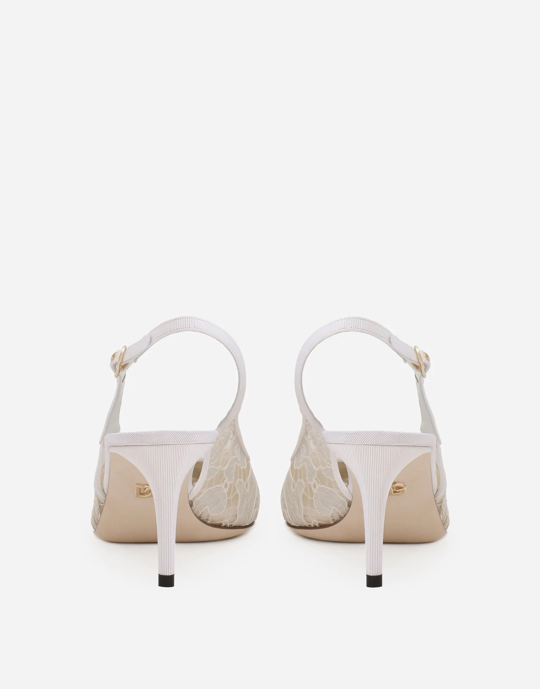 Rainbow lace slingbacks in lurex lace