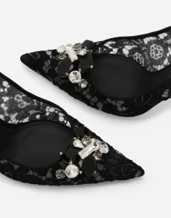 Rainbow lace slingbacks in lurex lace