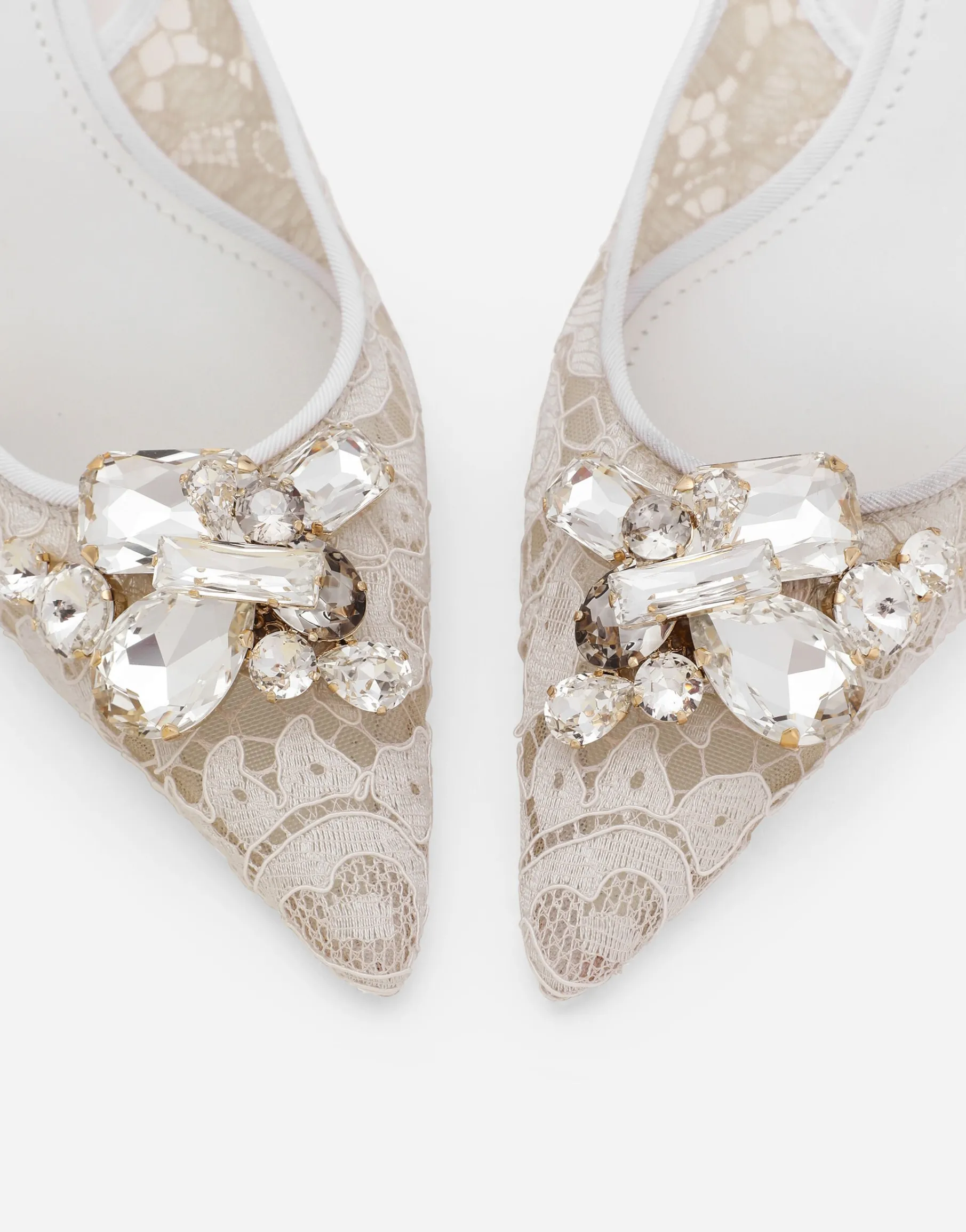 Rainbow lace slingbacks in lurex lace
