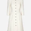 Raschel tweed A-line dress