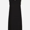 Raschel tweed calf-length dress with DG logo