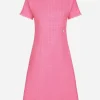 Raschel tweed calf-length dress with DG logo