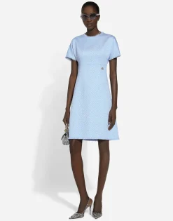 Raschel tweed midi dress with DG logo