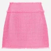 Raschel tweed miniskirt