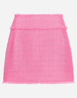 Raschel tweed miniskirt