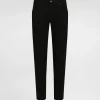 Regular-fit black wash stretch jeans