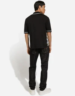 Regular-fit blue denim jeans