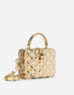 Resin Dolce Box bag with rhinestones