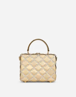 Resin Dolce Box bag with rhinestones