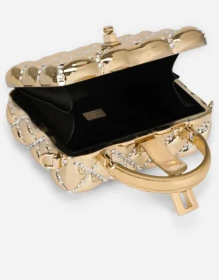 Resin Dolce Box bag with rhinestones