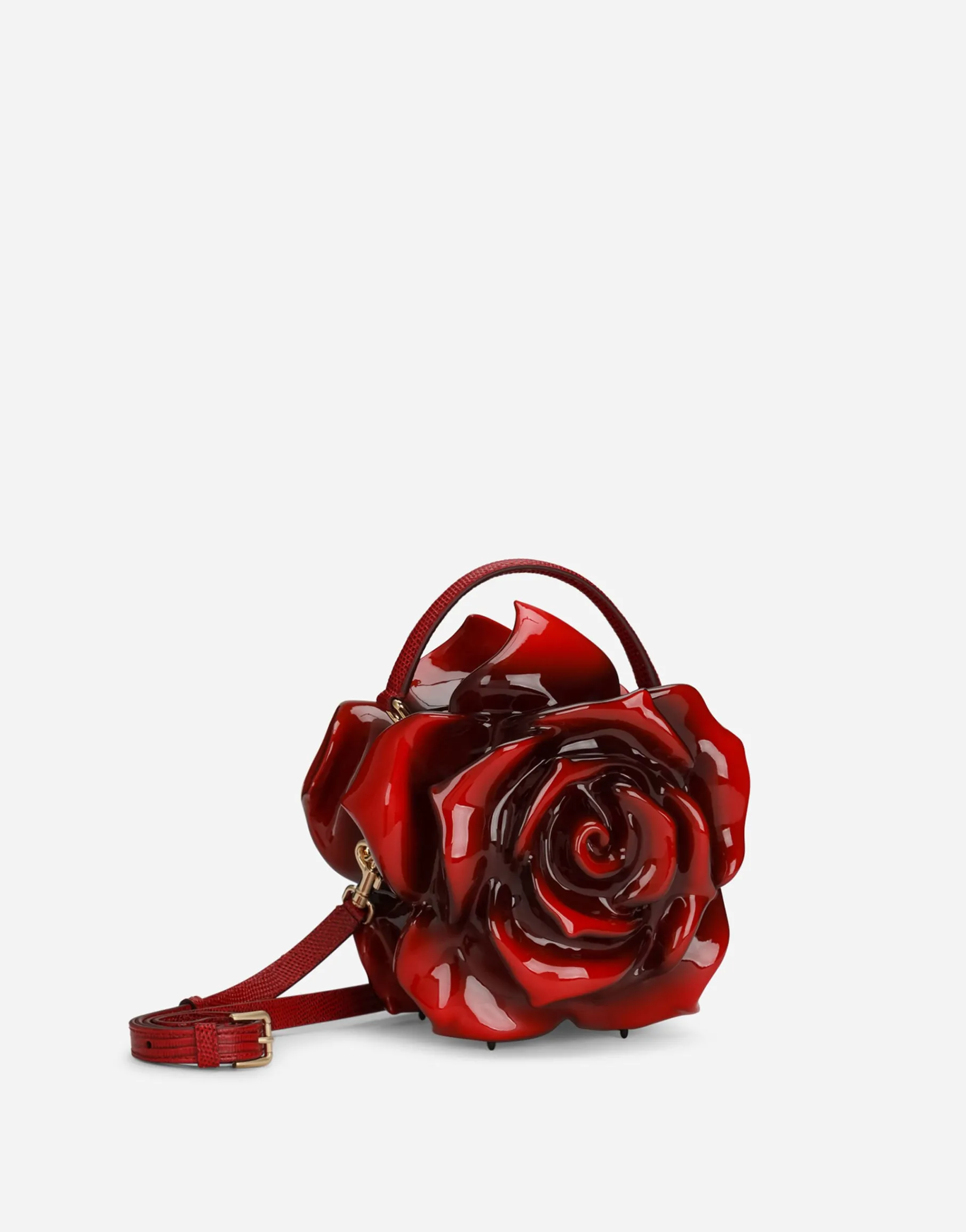Resin rose-design Dolce Box bag