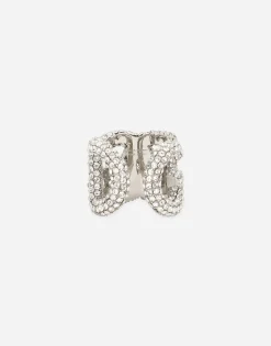 Rhinestone ring with DG logo
