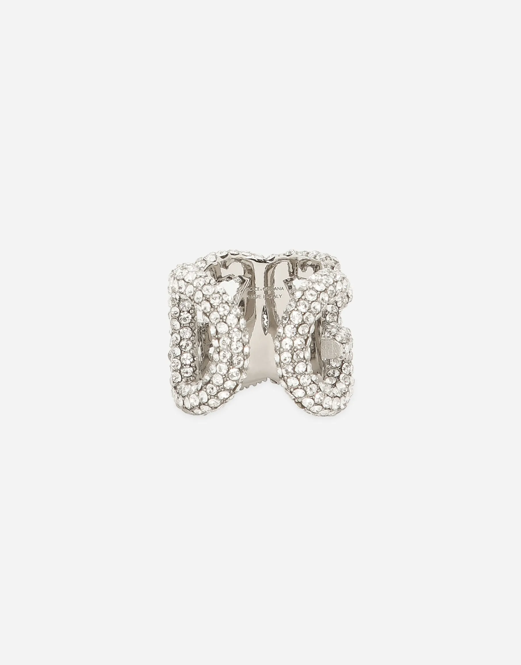 Rhinestone ring with DG logo