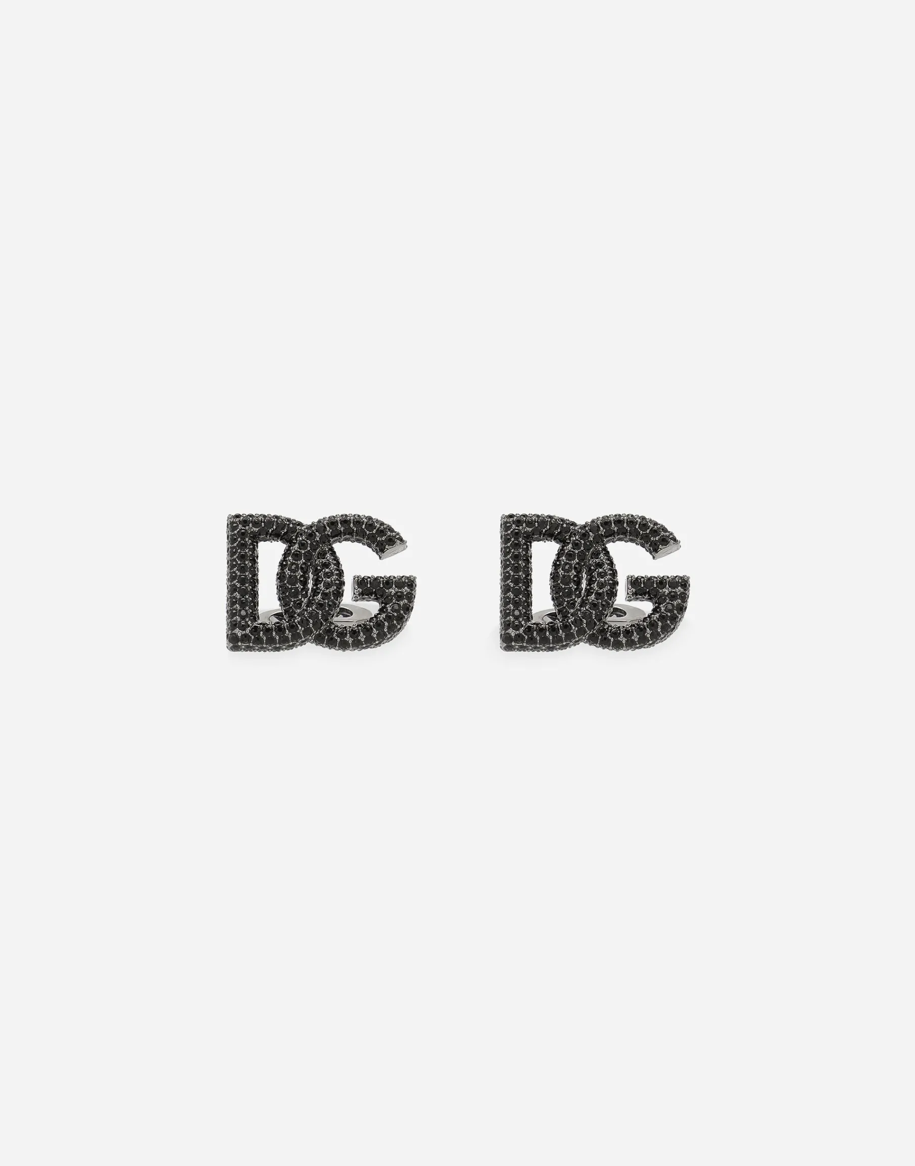 Rhinestone-detailed DG logo cufflinks