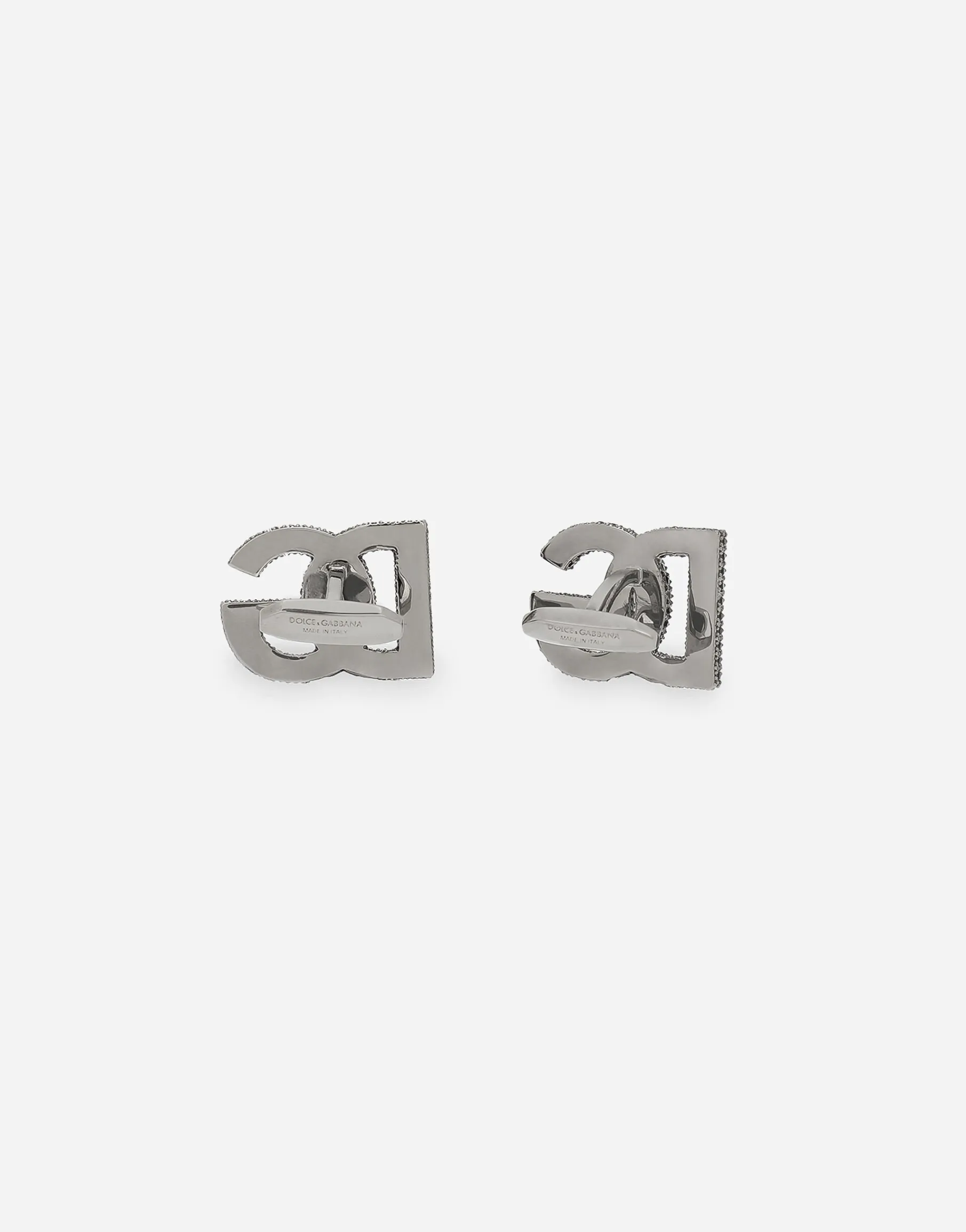 Rhinestone-detailed DG logo cufflinks