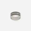 Rhinestone-detailed tag ring