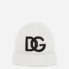 Ribbed knit hat with DG logo patch
