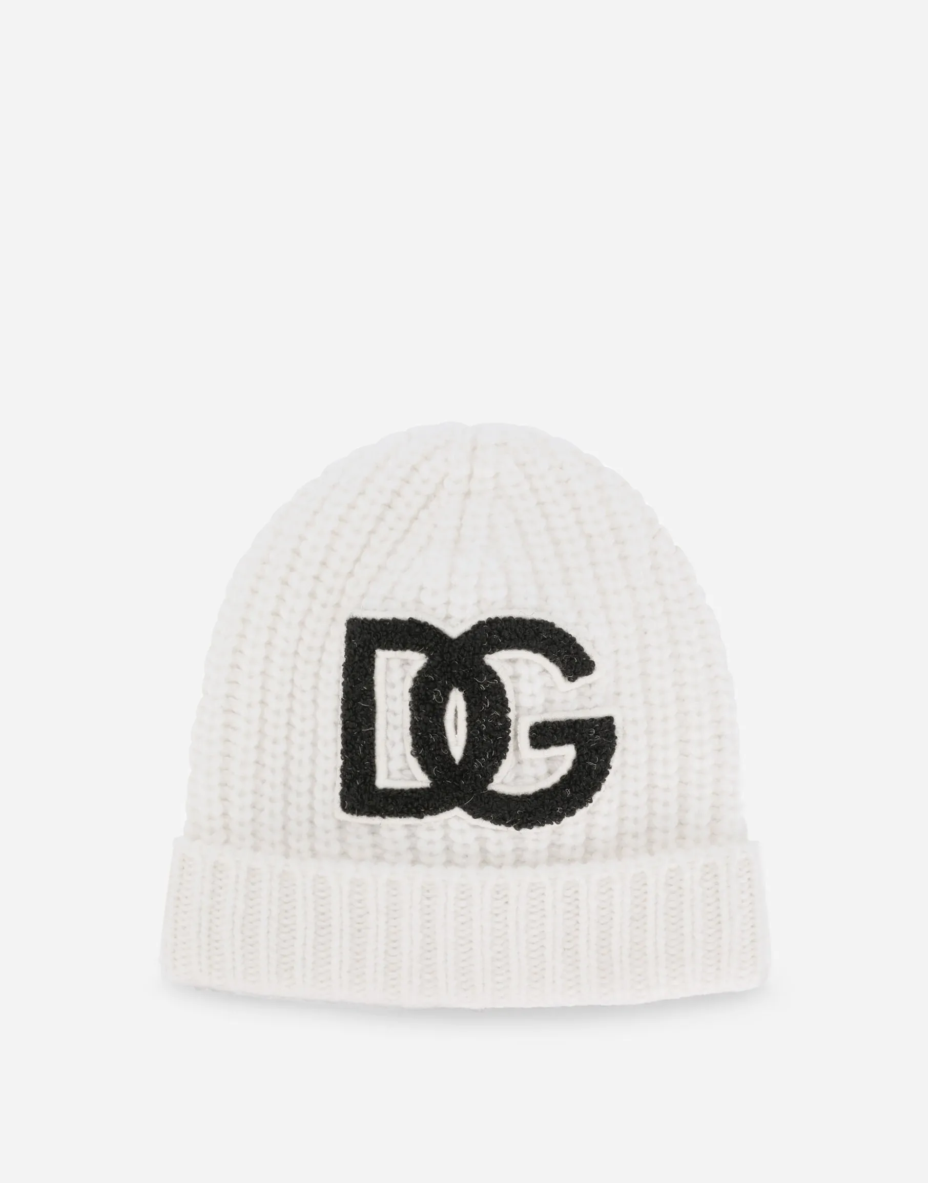 Ribbed knit hat with DG logo patch