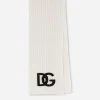 Ribbed knit scarf with DG logo patch