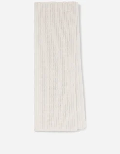 Ribbed knit scarf with DG logo patch
