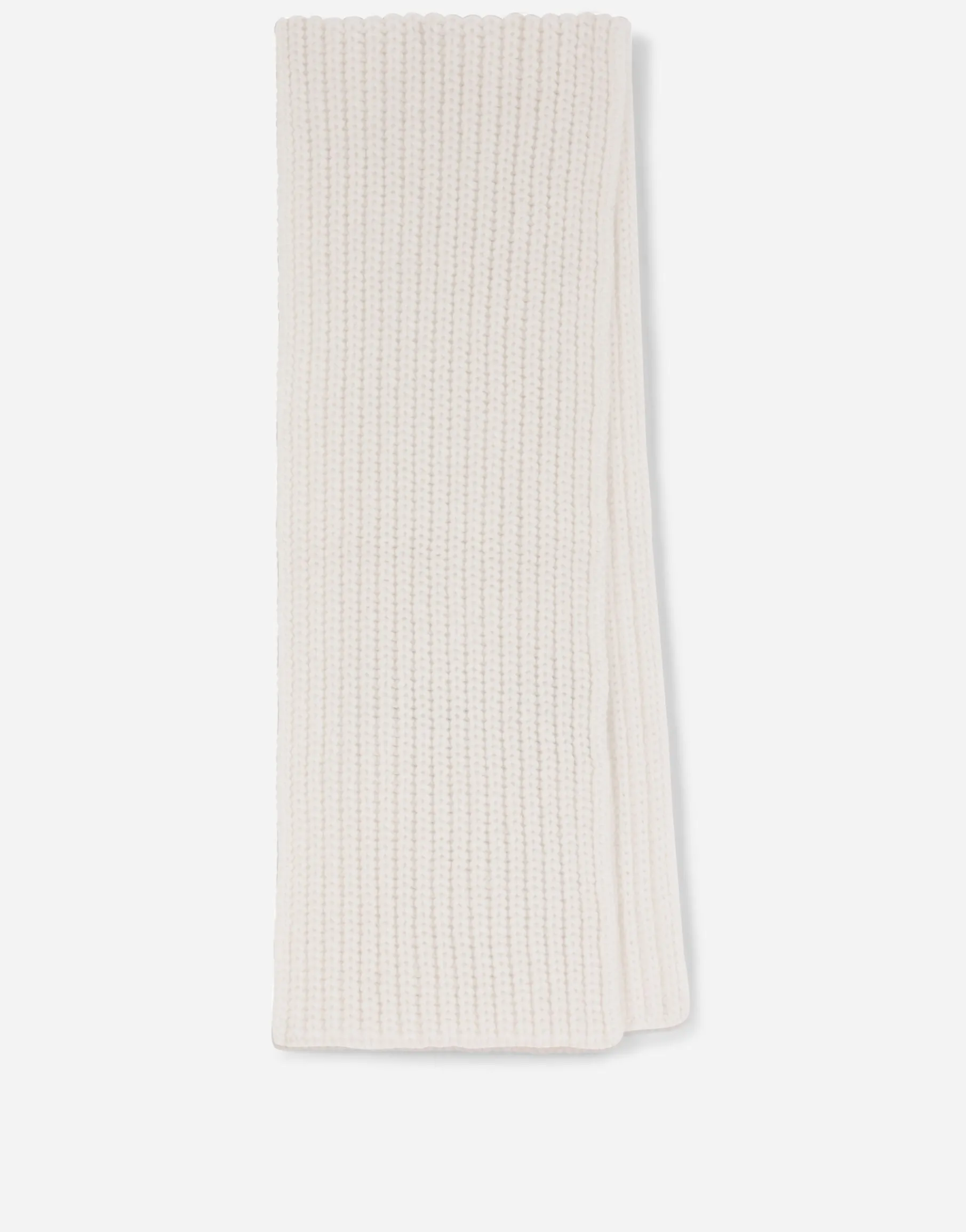 Ribbed knit scarf with DG logo patch