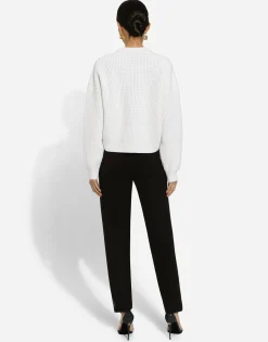 Ribbed wool sweater with DG logo