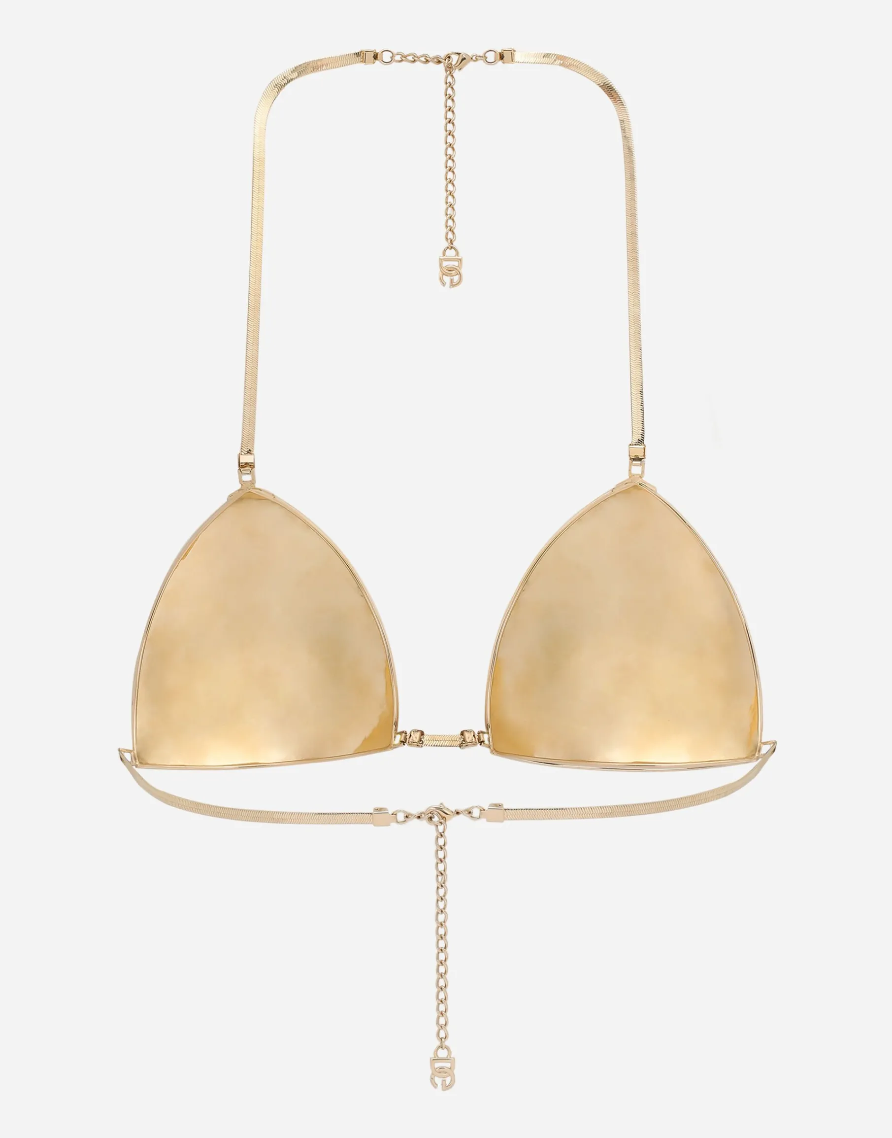 Rigid decorative metal bra